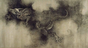Detail of the Nine Dragons painting, 1240 Song Dinasty 